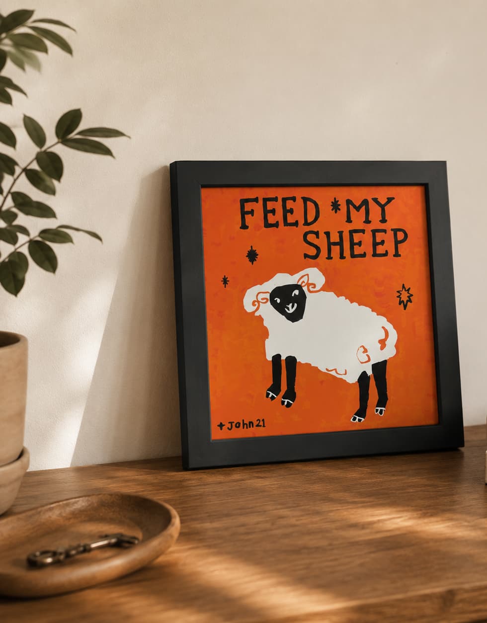 Feed my sheep - Orange