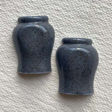 반달항아리 수저 받침 블루