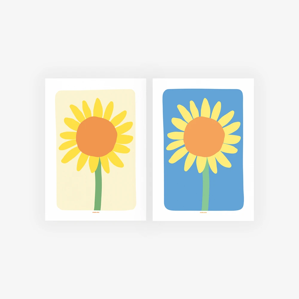 sunflower poster - 2 colors