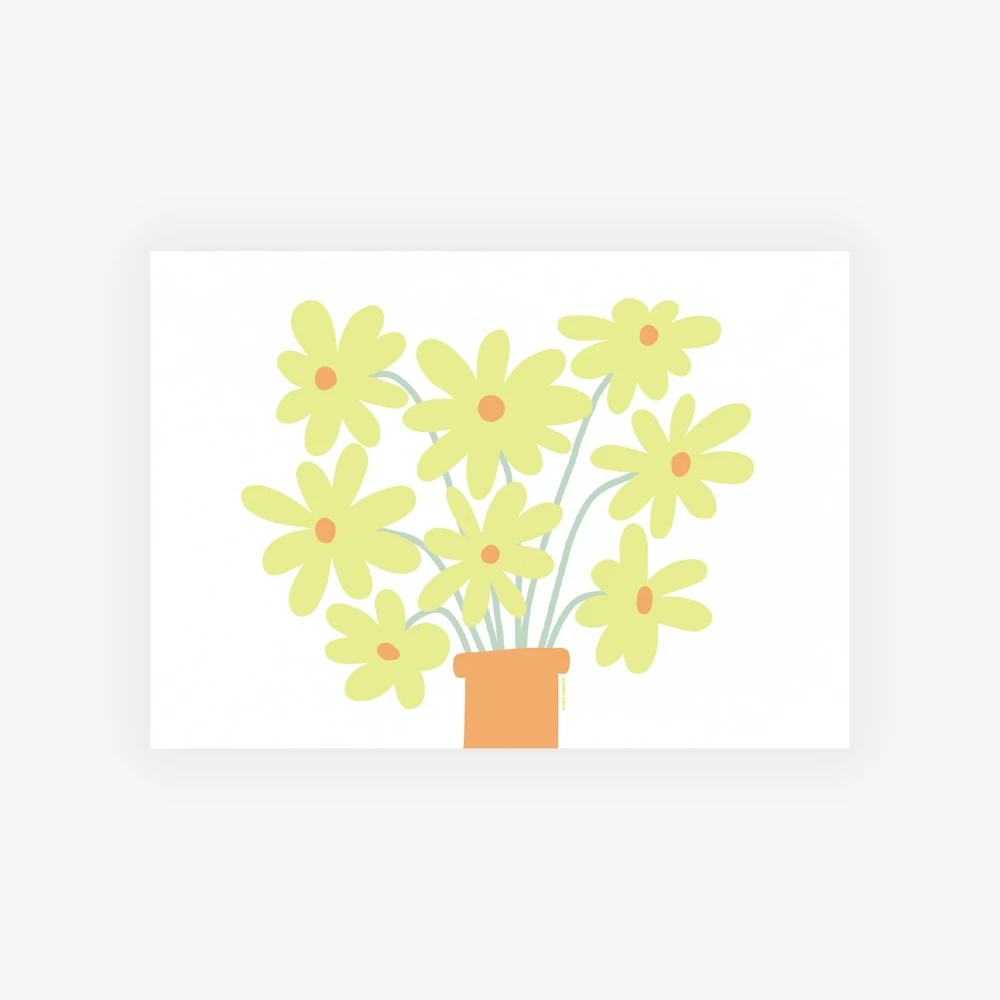 flowers in a pot poster