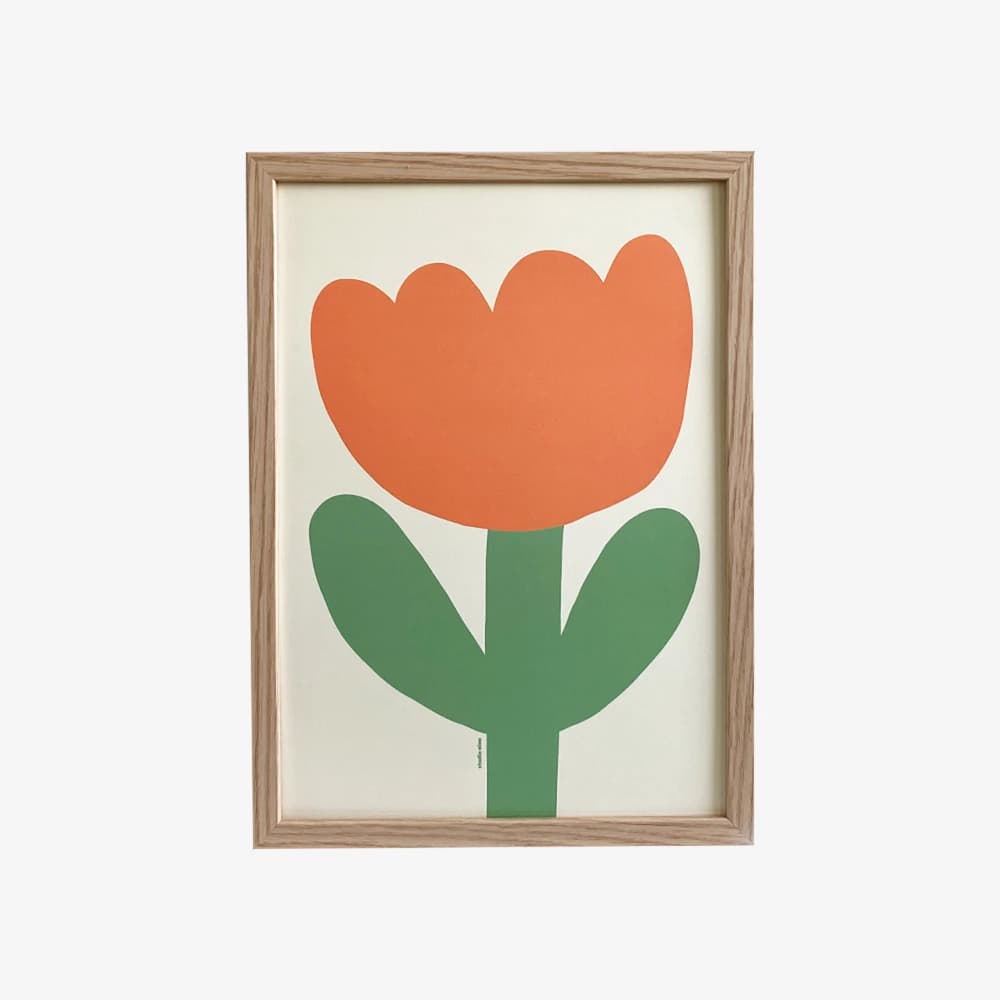 orange tulip poster