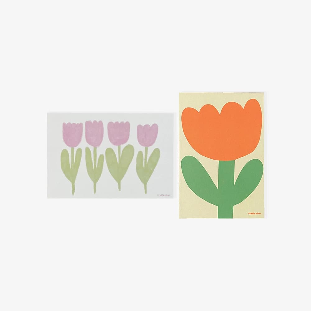 tulips postcards - 2 types