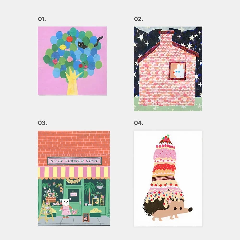 Sillysally postcard - 4 types