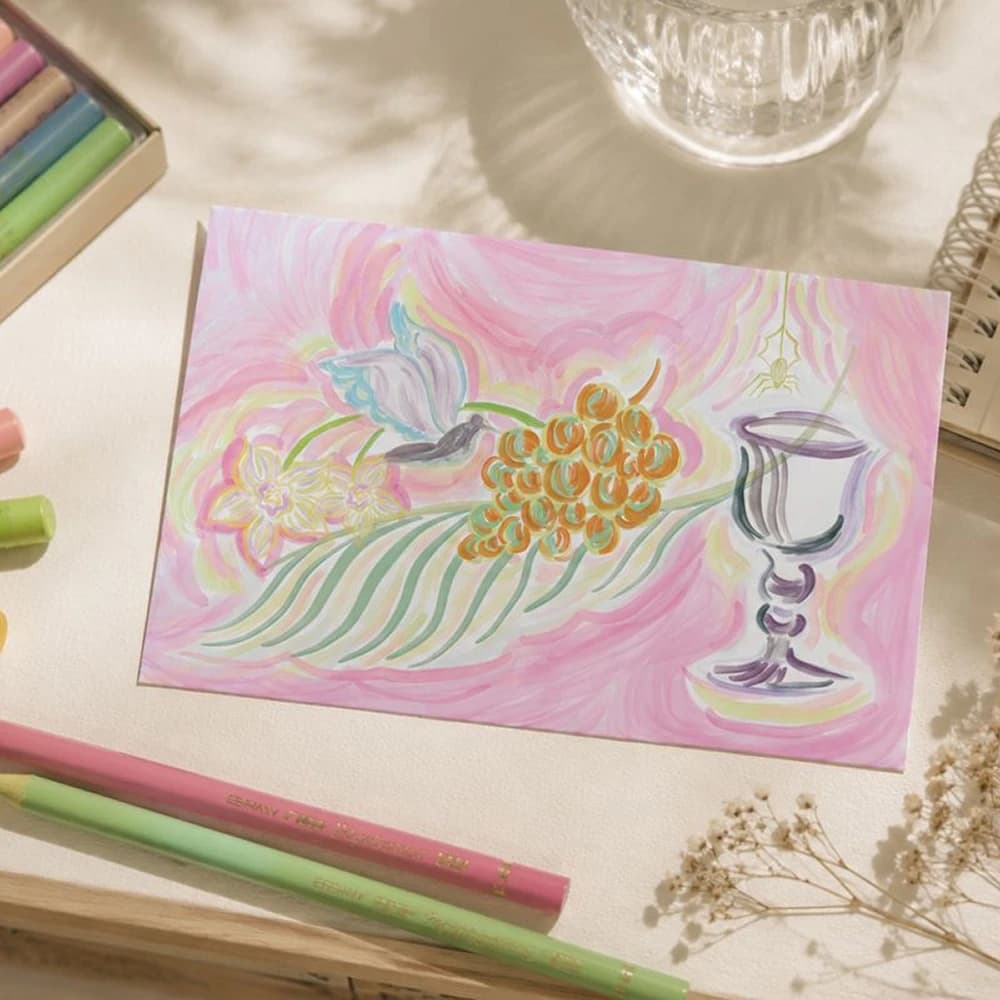 Summer table postcard
