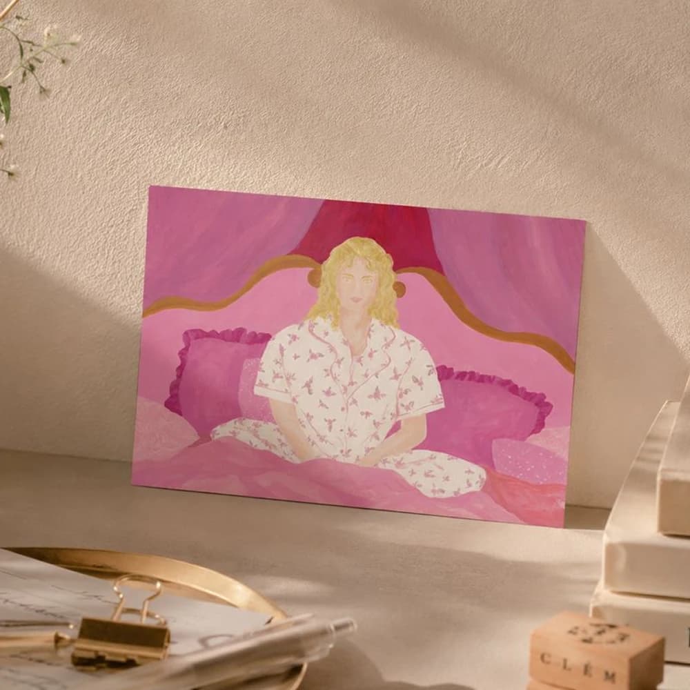 Pretty in pink postcard