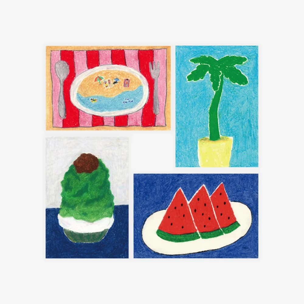 SUMMER PROJECT POST CARD - 4 types
