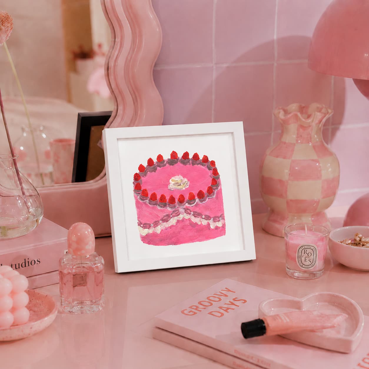 Strawberry cream cake